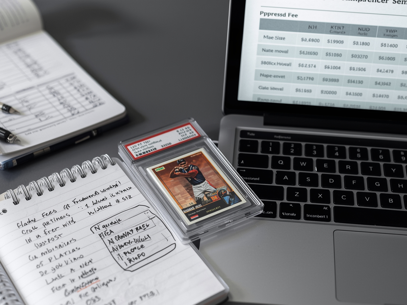 Detaillierte Gebührenaufstellung beim Verkauf von PSA Karten auf verschiedenen Plattformen